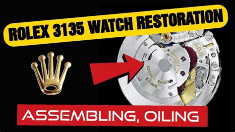 rolex 3135 lubrificazione|Rolex Watch Restoration Cal. 3135 .